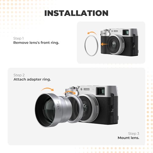 Freewell 1.5X Telephoto Lens Compatible with Fuji X100VI X100V, Enhanced Zoom and Lightweight Design - Image 5