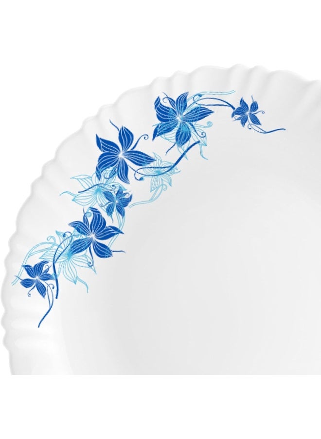 Cello Opalware Dazzle Blue Swirl Dinner Set, 37Pcs, White - Image 5