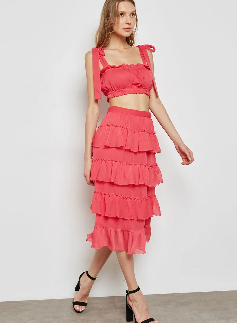 VERO MODA Frill Layered Skirt