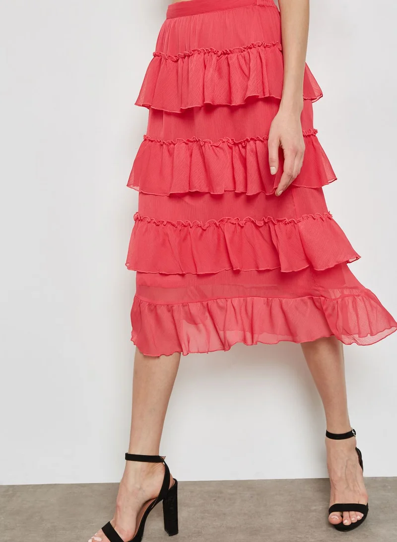 VERO MODA Frill Layered Skirt