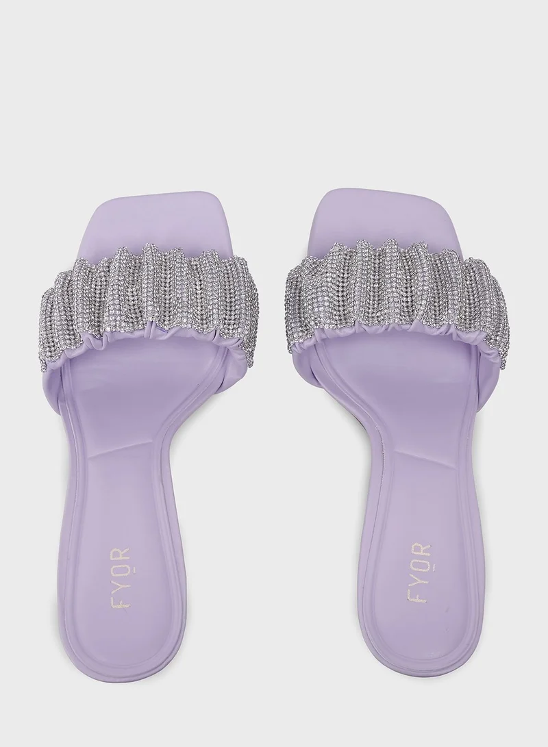 FYOR One Strap Mid Heel Sandals