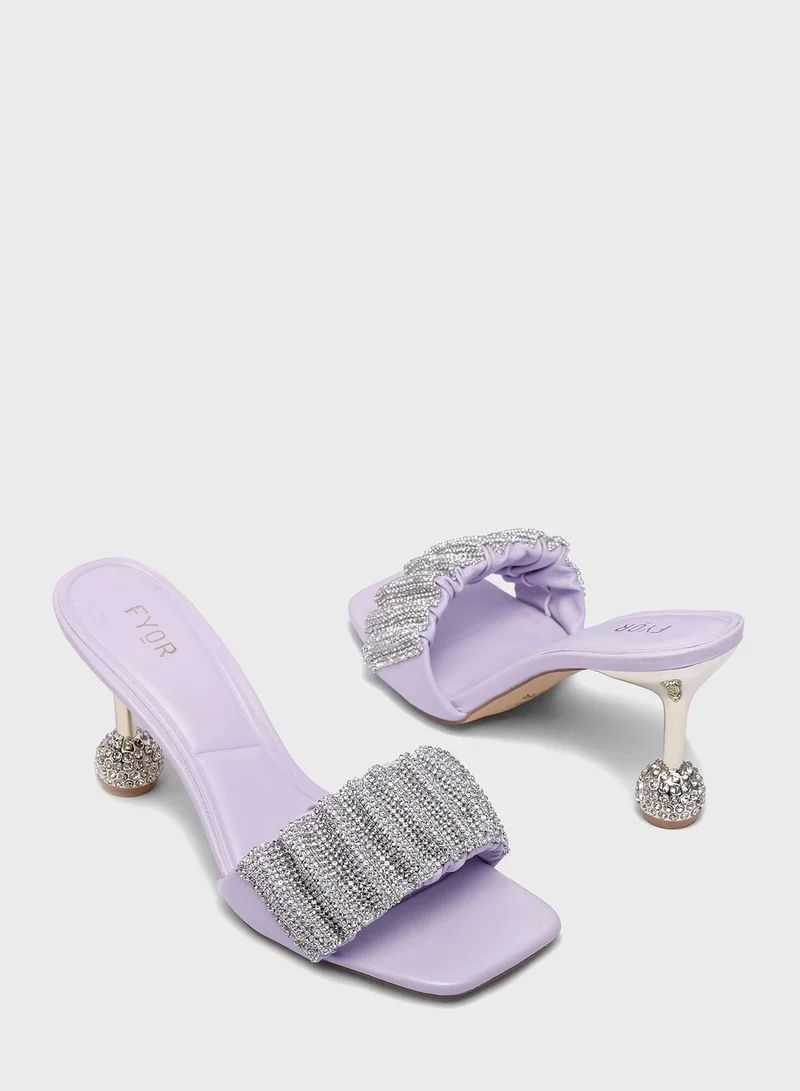FYOR One Strap Mid Heel Sandals