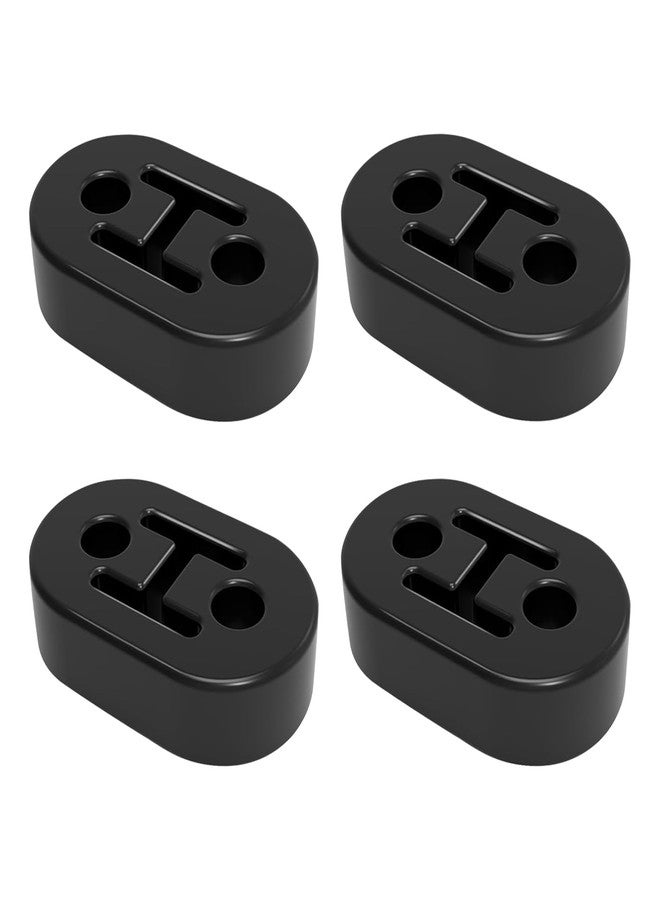 BFXM Exhaust Rubber Hanger, rubber muffler hangers. Rubber Insulator Bushing Mount, rubber exhaust mounts with 2 Holes 0.47 Inch, Universal Fit (4PCS Black) - Image 1