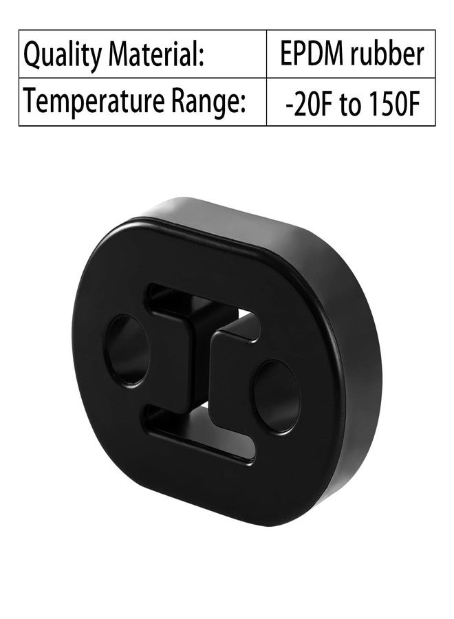 BFXM Exhaust Rubber Hanger, rubber muffler hangers. Rubber Insulator Bushing Mount, rubber exhaust mounts with 2 Holes 0.47 Inch, Universal Fit (4PCS Black) - Image 3