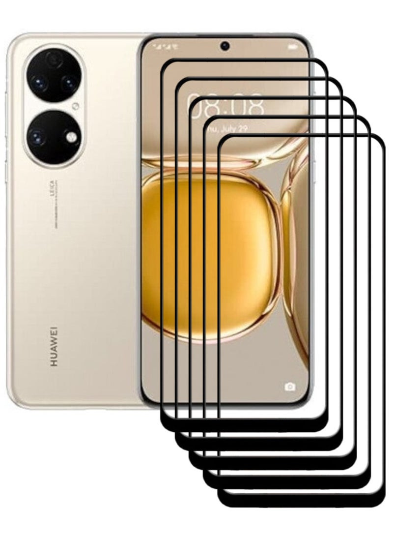 ACLIX 5 Pieces Antistatic ESD Dustproof Premium Quality High Definition Tempered Glass Screen Protector Designed For Huawei P50 - Image 1