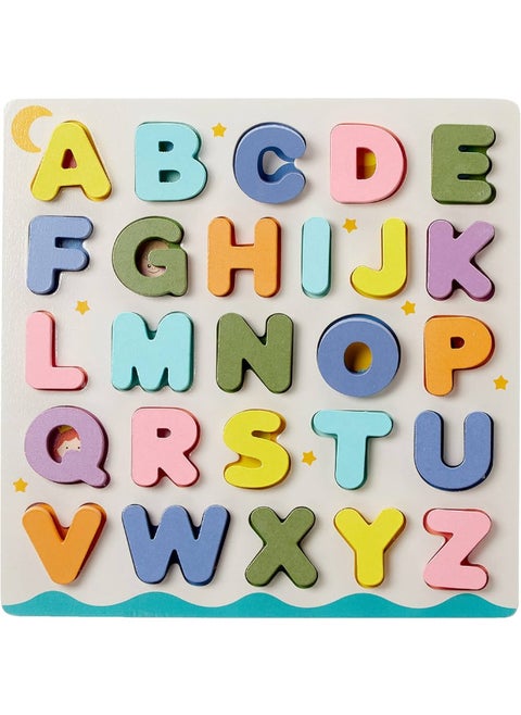 English Alphabet Letters Shaped Puzzle Toy, 25 Pieces
