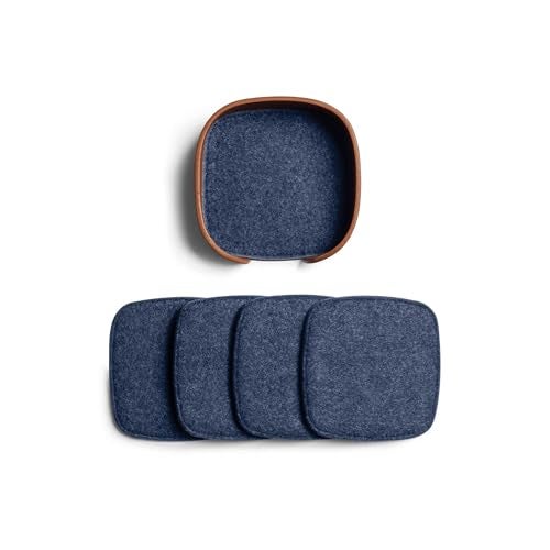 DailyObjects Felt Desk Trio Bundle with Desk Mat|Coaster|Orb Mouse Pad - Limited Edition - Blue - Image 3
