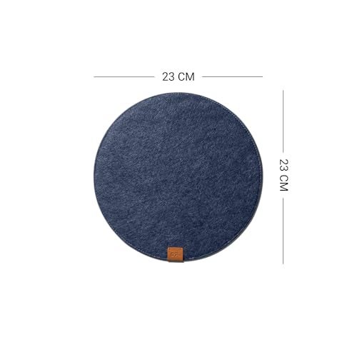 DailyObjects Felt Desk Trio Bundle with Desk Mat|Coaster|Orb Mouse Pad - Limited Edition - Blue - Image 5