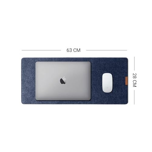 DailyObjects Felt Desk Trio Bundle with Desk Mat|Coaster|Orb Mouse Pad - Limited Edition - Blue - Image 2