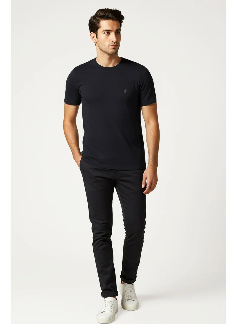 فرنش كونكشن French Connection Men's Pack of 3 Crew Neck T-Shirts – Grey, Navy & Blue