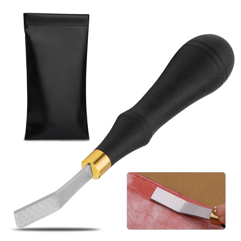DIUDUS Leather Rougher Leather Roughing Tool Leather Edge Detail Rougher Roughing Leather Surface Polish File Tool with Ergonomic Handle Leather Working Leathercraft Tools for Edge Polishing10mm - Image 3
