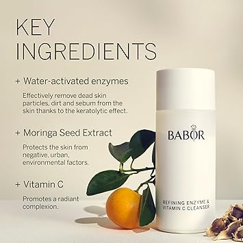 BABOR Refining Enzyme and Vitamin C Cleanser for Combination skin Oily Skin and for impure skin Enzymatic cleansing and Peeling powder 1 x 40 g - Image 2