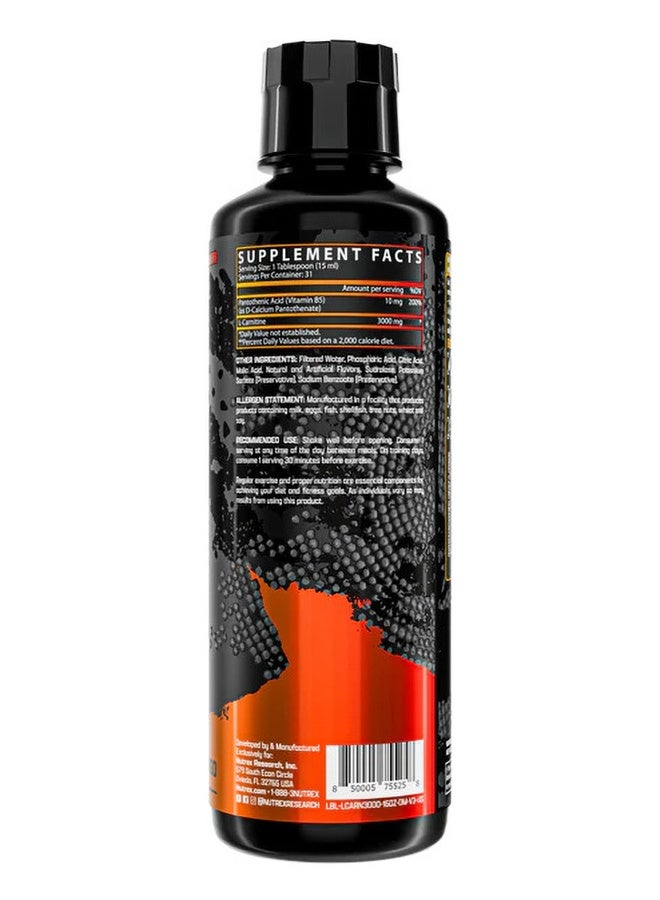 Nutrex Research Nutrex L-Carnitine 3000 Liquid Fat Burning for Max Performance, Orange Mango 465ml - Image 3
