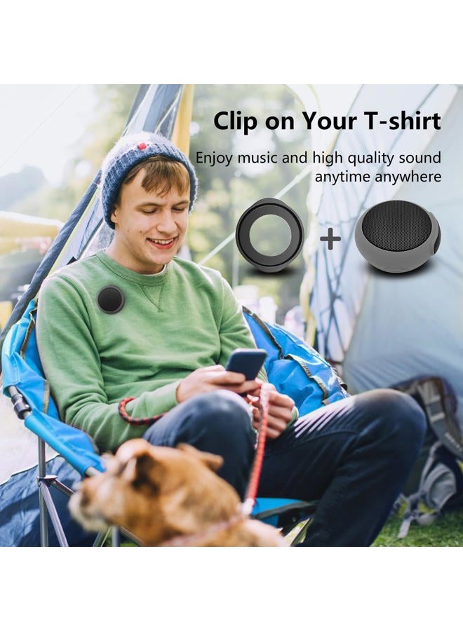 ANCwear Wearable Bluetooth Speaker, TWS Dual Pairing Portable Speaker, Clip on Bluetooth Speaker Watch MP3 Player, Waterproof Outdoor Speaker for Motorcycle, Bike, Hiking, Running(Grey)  - Image 4