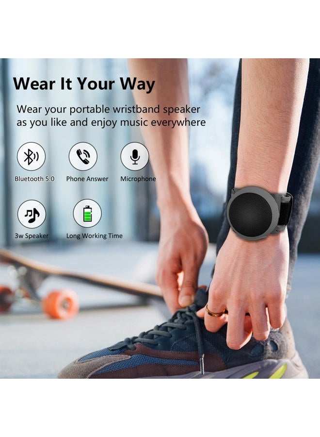 ANCwear Wearable Bluetooth Speaker, TWS Dual Pairing Portable Speaker, Clip on Bluetooth Speaker Watch MP3 Player, Waterproof Outdoor Speaker for Motorcycle, Bike, Hiking, Running(Grey)  - Image 5