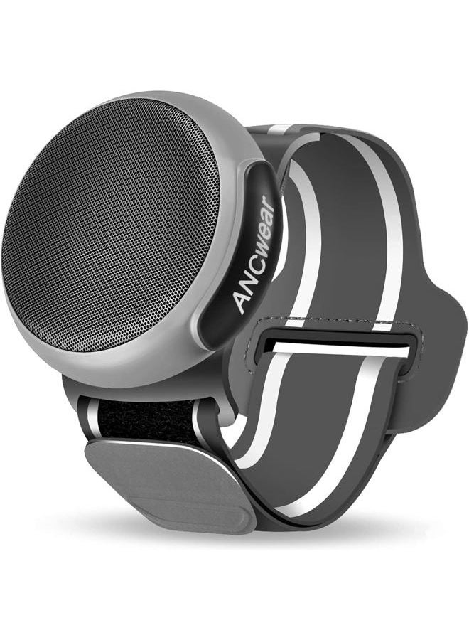ANCwear Wearable Bluetooth Speaker, TWS Dual Pairing Portable Speaker, Clip on Bluetooth Speaker Watch MP3 Player, Waterproof Outdoor Speaker for Motorcycle, Bike, Hiking, Running(Grey)  - Image 1