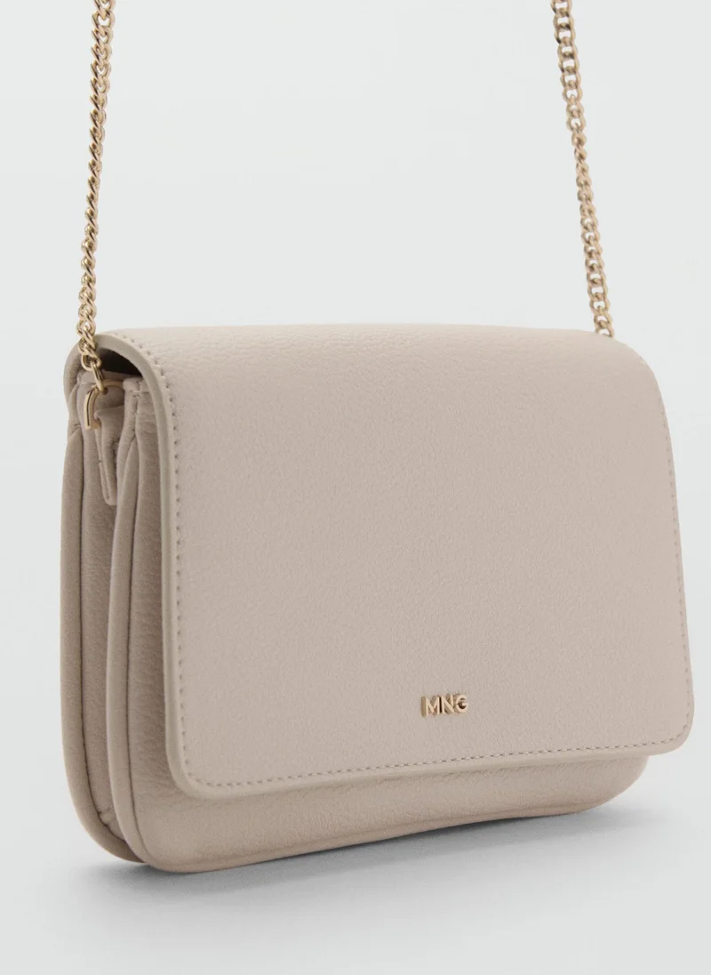 MANGO Corina Chain Detailed Flap Over Crossbody
