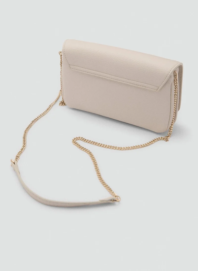 MANGO Corina Chain Detailed Flap Over Crossbody