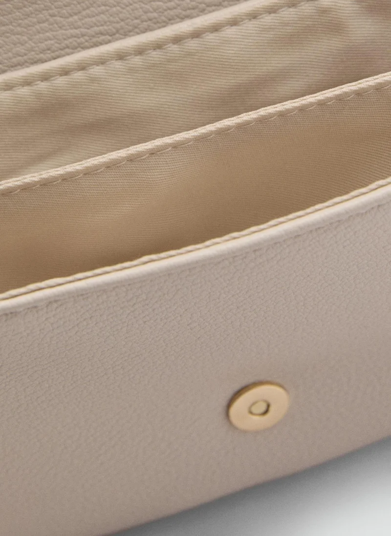MANGO Corina Chain Detailed Flap Over Crossbody