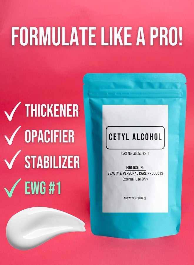 Magnum Solace Cetyl Alcohol for Body Butter, DIY Lotions, Creams, Conditioners - Thickener and Emollient - White Granules (10 oz) - Image 2