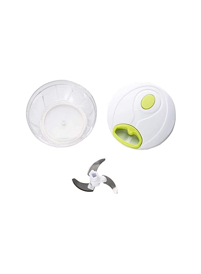 PROMASS مفرمة يدوية صغيرة لتقطيع الخضروات والطعام بشفرة من الفولاذ المقاوم للصدأ، 400 مل - Image 3