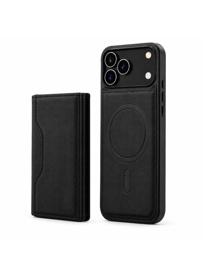 NOVA TECH iPhone 17 Pro Max MagSafe Wallet Case, Premium Leather Card Holder Flip Cover with RFID Blocking - Image 5