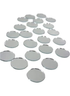 HOPE KART HOPE KART Small Glass Round and Square Mirror Pieces for Craft Work Decoration Design Crafting Decorative Wall Decor Circle Tiles Non Sticky Pack of 15 Round 15 Inch 