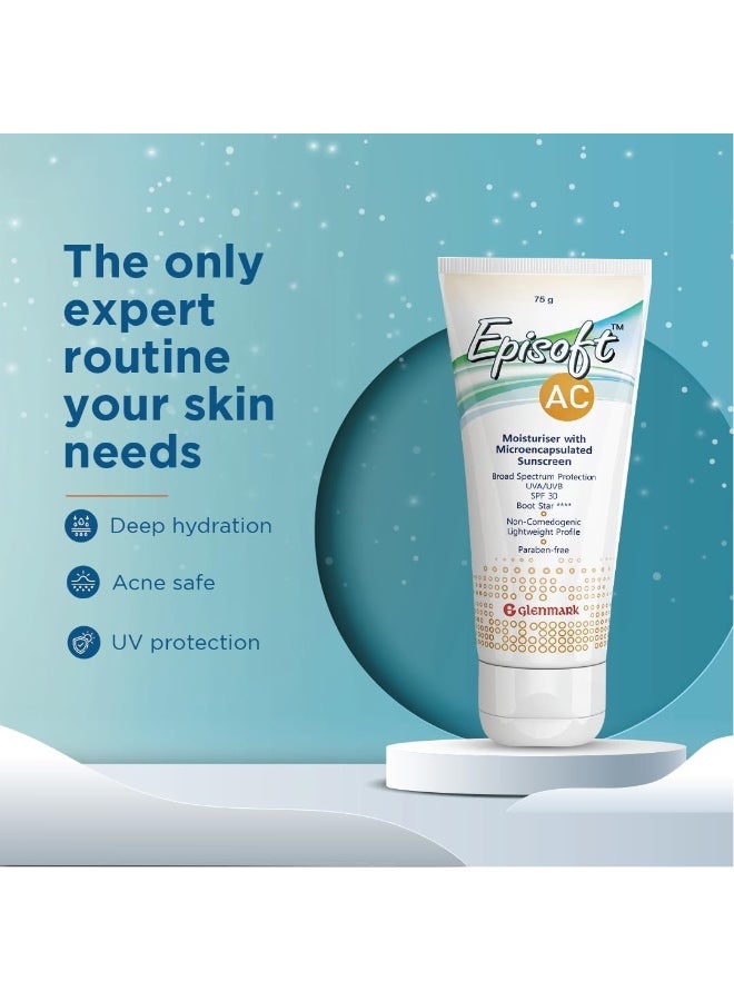 إيبيسوفت مرطب Episoft Ac مع واقي من الشمس Microencapsulated، 75 جم - Image 1