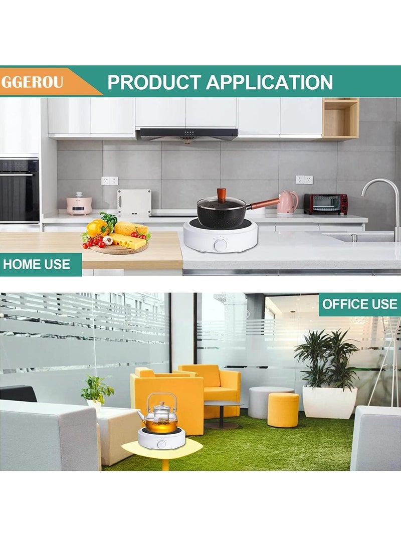 Mini Infrared Cooker, Infrared Stove, Coffee Pot Warmer, Electric Tea Kettle Stove, Electric Ceramic Hob 20 Minutes Auto Power Off Electric Stove, Heating Stovetop Burner (800W, White) - Image 4