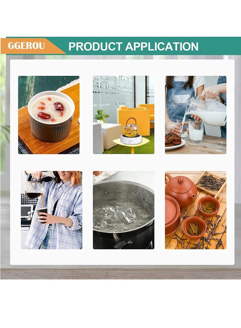 Mini Infrared Cooker, Infrared Stove, Coffee Pot Warmer, Electric Tea Kettle Stove, Electric Ceramic Hob 20 Minutes Auto Power Off Electric Stove, Heating Stovetop Burner (800W, White) - Image 5