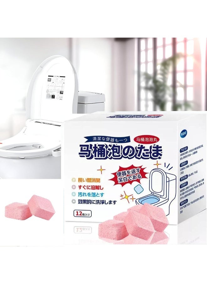 Convenient fruit-scented toilet cleaning tablets, fast stain removal, scented and deodorizing toilet cleaning tablets - 24 tablets - Image 1