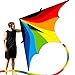 Doinfly TriangularShaped Kite Easy to Control with an Eyecatching Design it is Perfect for Outdoor Entertainment and Suitable for Beginners to use Large Rainbow Delta Kite28m 28m - Image 3