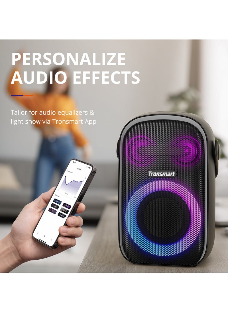 ترونسمارت مكبر صوت لاسلكي tronsmart halo 110 مع ميكروفون كاريوكي سلكي يدعم الكاريوكي بقوة ستين واط وصوت ستيريو رائع وبلوتوث 5.3 أسود  - Image 2