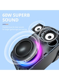 Tronsmart Tronsmart Halo 110 Wireless Speaker with Wired Karaoke Microphone Supports Karaoke 60W Superb Stereo Sound Bluetooth 5.3 Black  - Image 3