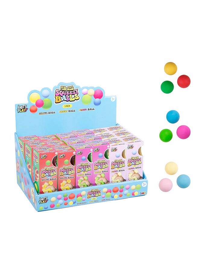 RMS كرات مضغوطة بحجم المرح 3Pk - باستيل/لون/زاهي – لعبة ممتعة للأطفال، وقت لعب تفاعلي وهدية - Image 1