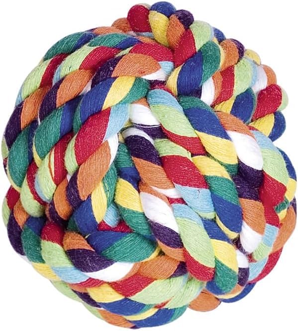 Agirav Dog and Puppy Toy Set - Chew, Teething, Rope, and Tug Toys for Small to Medium Dogs - Washable Cotton Rope for Dogs (Rope Ball) - Image 1