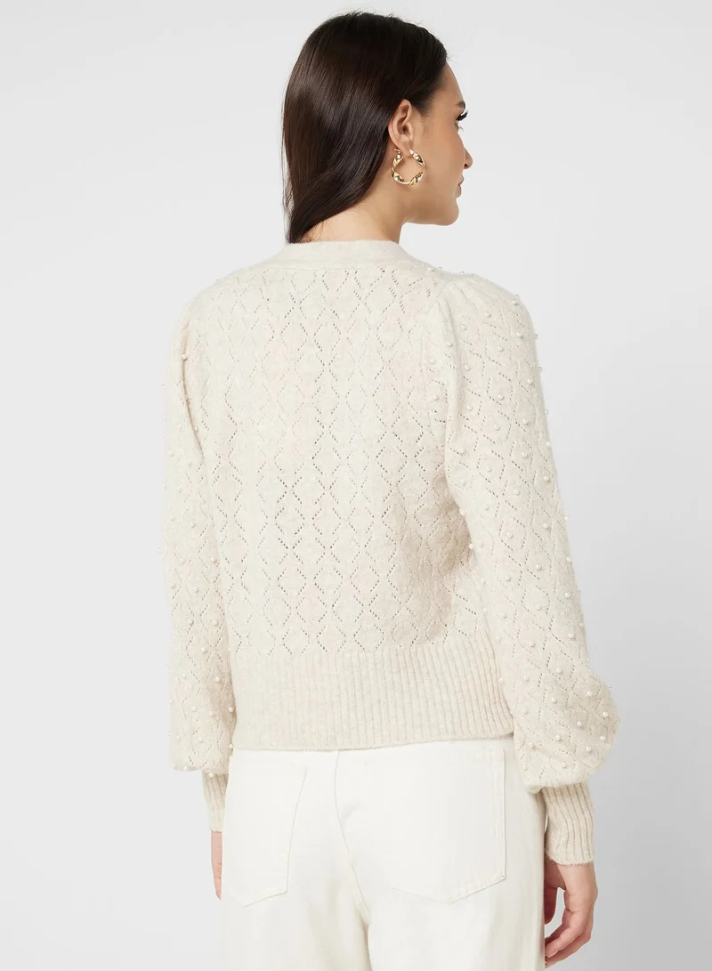 ONLY Embellished Button Detail Cardigan