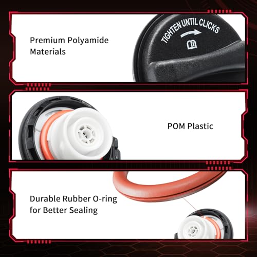 YITHSWAY FC1089 Gas Cap Fuel Cap for 2004-2021 Ford F150-F600 Ranger Edge Escape Fusion Taurus Freestar, 2005-2011 Lincoln Mark LT MKZ MKX Zephyr Town Car, 2004-2011 Mercury Mariner Milan Sable Monterey - Image 5