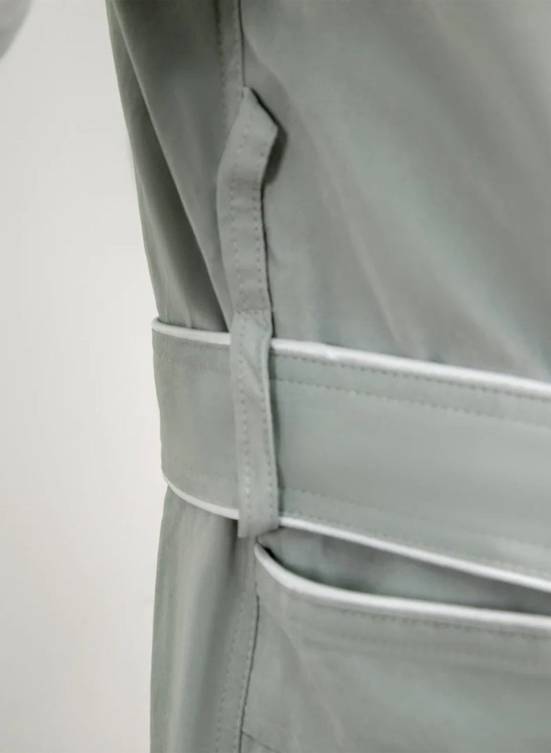 ناداف روب منزلي نداف قطن 100% فاخر رصاصي وزن 1.16 كجم مقاس L / XL - Image 4