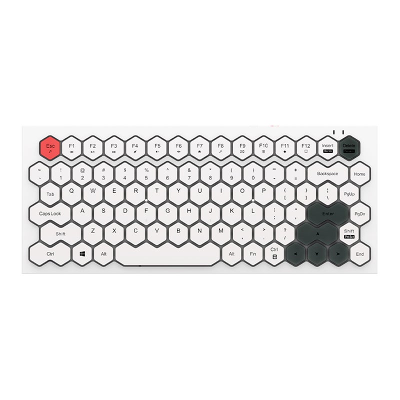 Mofii Phoneix Wireless BT Keyboard Mixed Color 83 Key Mini Portable Girls Keyboard for Phone/Tablet/Laptop White - Image 1