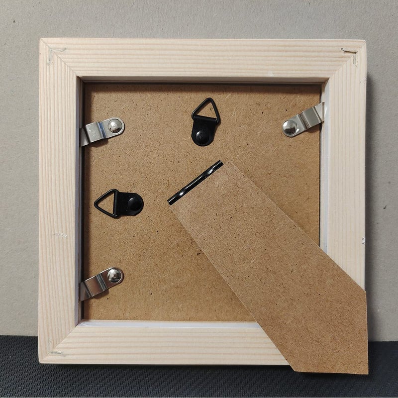 ZXT-parts ZXT-parts 4x4 Picture Frame White  Small Square.Solid Wood Frame  Real Glass Panel  Exquisite Workmanship.Set on the Table  Hang on the Wall  Multi-purpose. Give You A Good Mood.  - Image 4