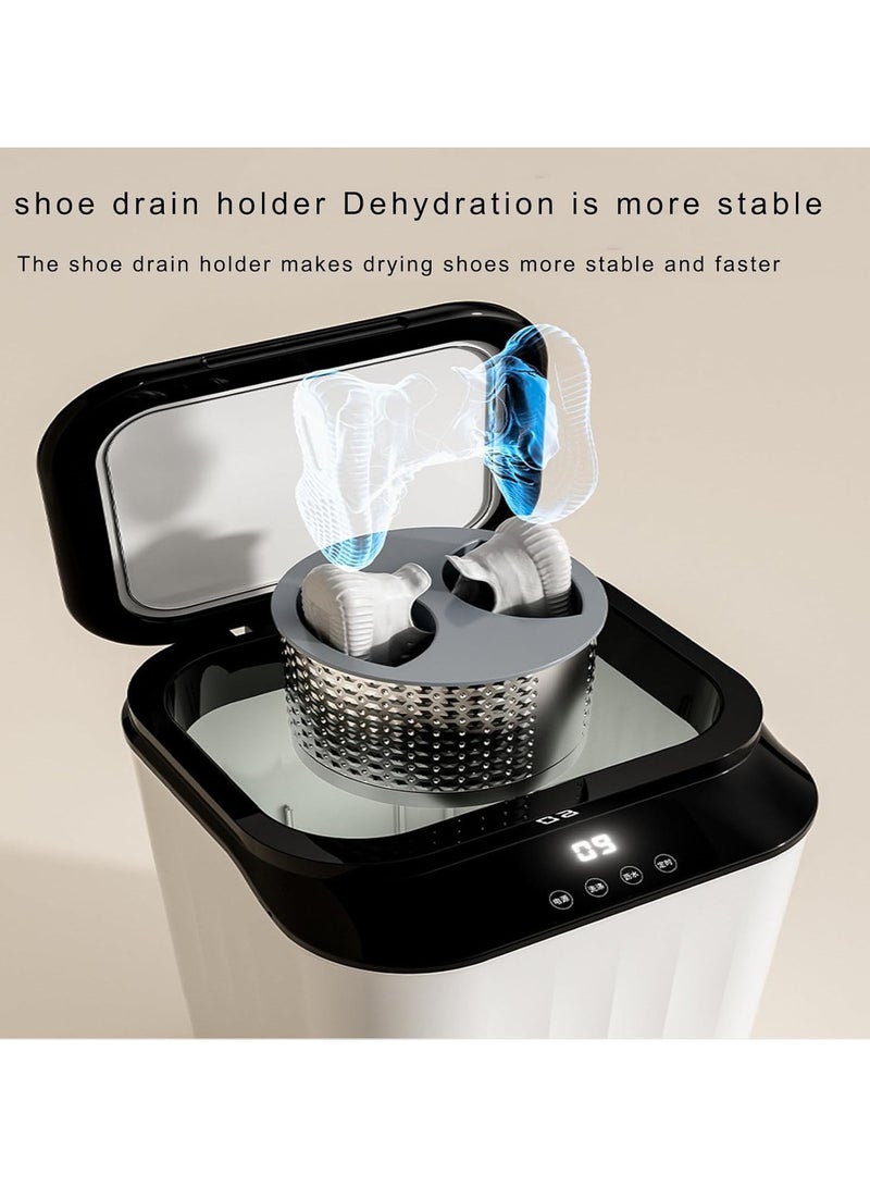 غسالة محمولة، 2 في 1 ضوء أزرق مدمجة محمولة غسالة أحذية كهربائية مصغرة مجفف دوار سعة 7 لتر، آلة غسيل شبه أوتوماتيكية - Image 4