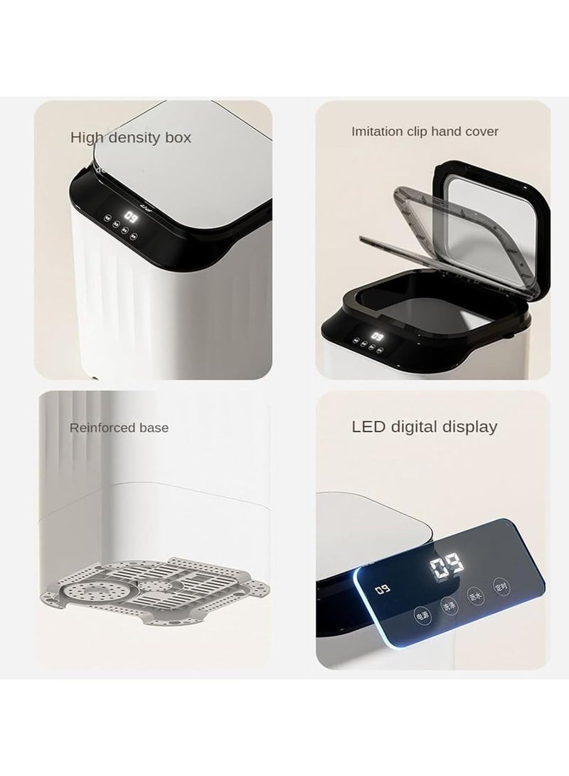 غسالة محمولة، 2 في 1 ضوء أزرق مدمجة محمولة غسالة أحذية كهربائية مصغرة مجفف دوار سعة 7 لتر، آلة غسيل شبه أوتوماتيكية - Image 3