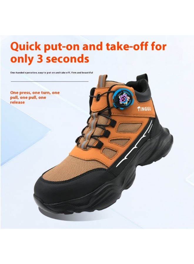 Steel Toe Shoes for Men Lightweight Safety Shoes Comfortable Puncture Proof Slip On Indestructible Work Shoes and Fashion Sneakers. - Image 1