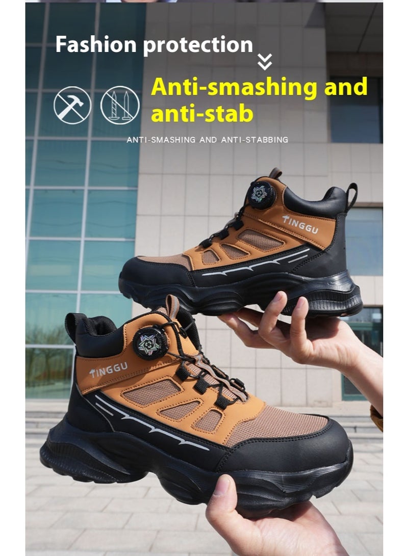 Steel Toe Shoes for Men Lightweight Safety Shoes Comfortable Puncture Proof Slip On Indestructible Work Shoes and Fashion Sneakers. - Image 5