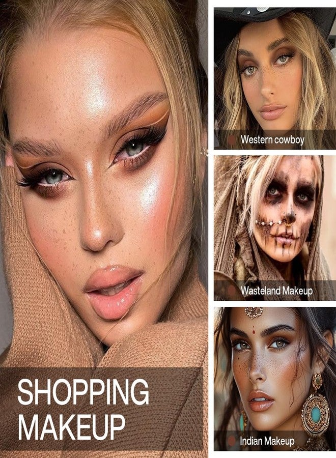 DE'LANCI Brown Eyeshadow Matte, High Pigment Coffee Eyeshadow Single, Waterproof Velvet Natural Nude Warm Eye Shadow Pallet, Sombra de Ojos Day Night Naturel Brown Eyes Makeup Blendable Face Contour - Image 2