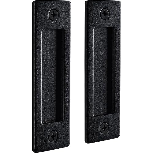 Wright Products Barn Door Handles Set, Matte Black Sliding Barn Door Hardware Kit, 1 Pack - Image 1