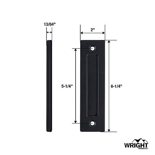 Wright Products Barn Door Handles Set, Matte Black Sliding Barn Door Hardware Kit, 1 Pack - Image 5