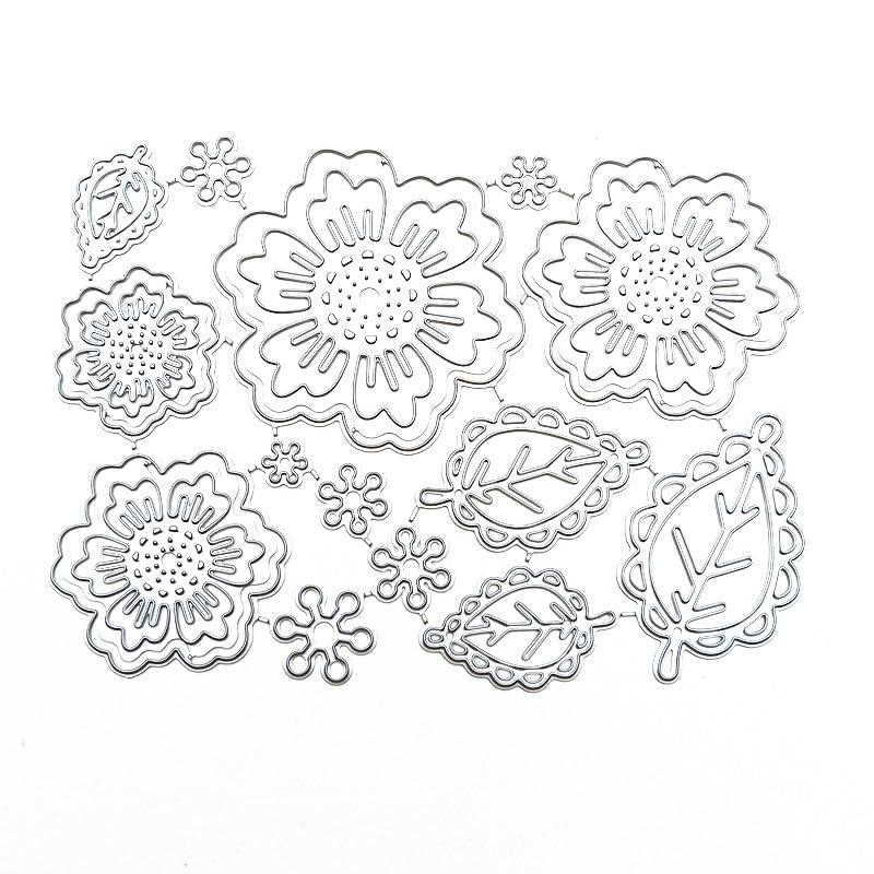 Kashoer 3D Rose Flower Metal Die Cuts,Wedding Leaf Leaves Cutting Dies Cut Stencils for DIY Scrapbooking Album Decorative Embossing Paper Dies for Card Making (Flower A) - Image 5