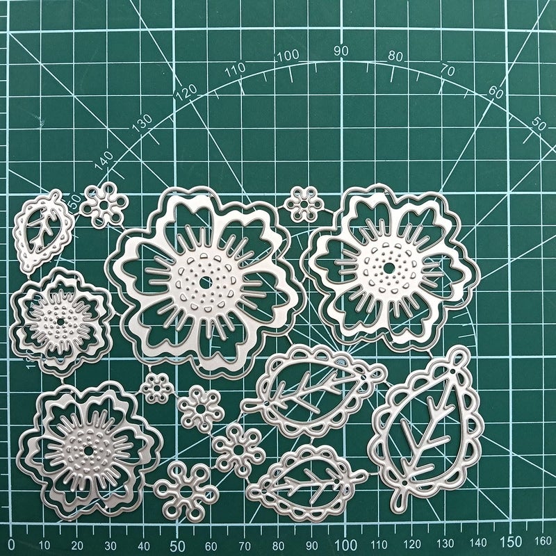 Kashoer 3D Rose Flower Metal Die Cuts,Wedding Leaf Leaves Cutting Dies Cut Stencils for DIY Scrapbooking Album Decorative Embossing Paper Dies for Card Making (Flower A) - Image 4